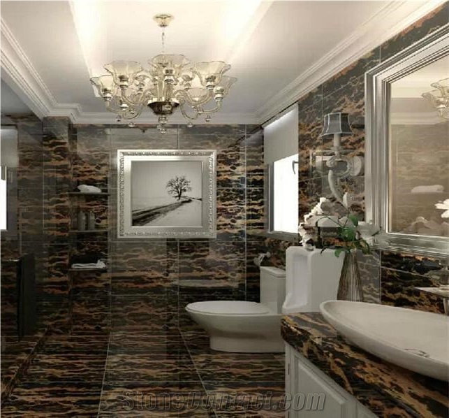 Black Gold, King Gold, Marble Tiles & Slabs, Marble Skirting, Marble Wall and Floor Covering Tiles, Pakistan Multicolor Marble