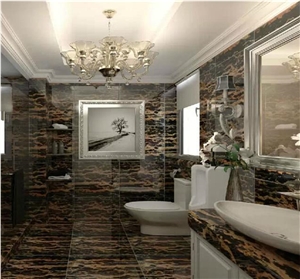 Black Gold, King Gold, Marble Tiles & Slabs, Marble Skirting, Marble Wall and Floor Covering Tiles, Pakistan Multicolor Marble