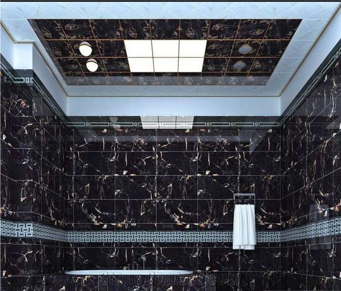 Black&Gold, Marble Tiles & Slabs, Marble Skirting, Marble Wall and Floor Covering Tiles, Pakistan Black Marble