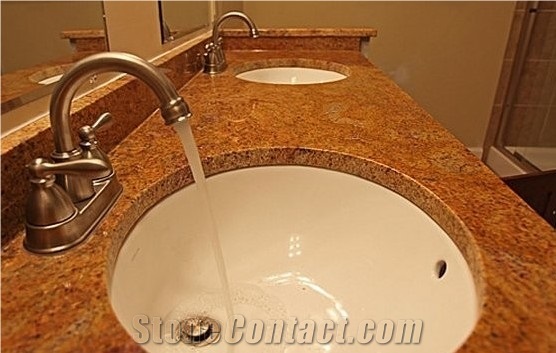 Madura Gold, Granite Tiles & Slabs, Granite Wall and Floor Covering, Granite Skirting, India Yellow Granite