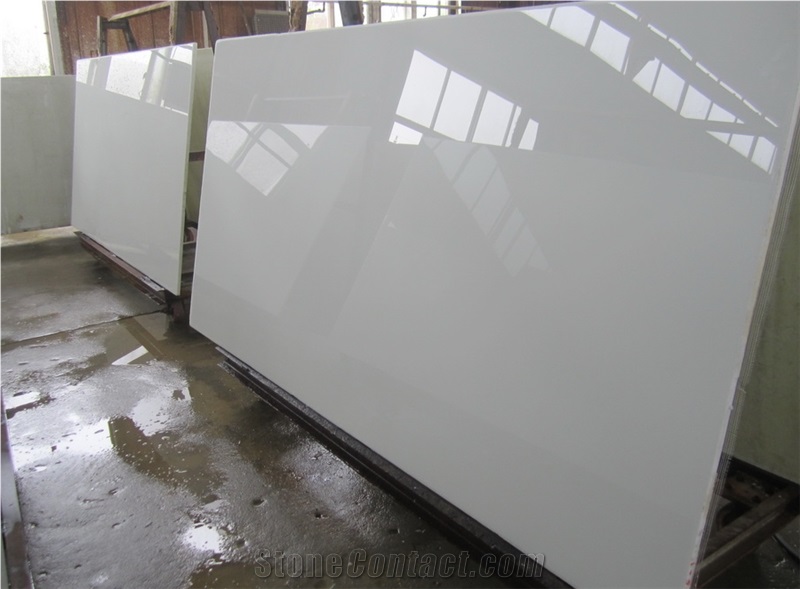 Artificial Thassos Marble/ Artificial Pure White Marble/ Artificial White Marble Big Slabs& Project Tiles