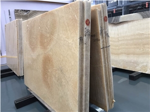 Chinese Yellow Onyx Big Slabs/ Project Tiles/Household Decoration/Walling/Flooring