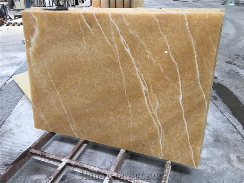 Chinese Yellow Onyx Big Slabs/ Project Tiles/Household Decoration/Walling/Flooring