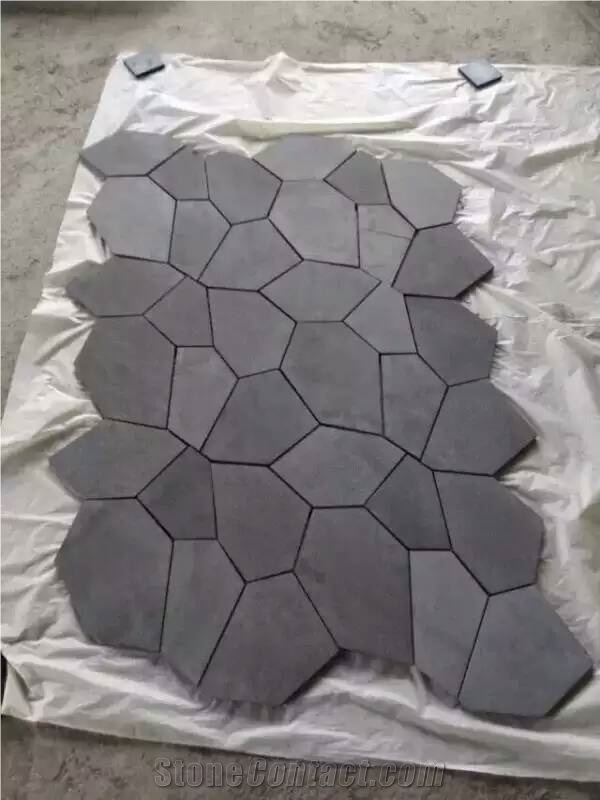 Hainan Black Basalt/Dark Grey Basalt Honed Tile Machine Cut Slab Panel for Swimming Pool Deck Surround Paving,Exterior Stepping Garden Stone