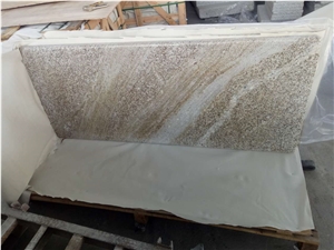 Yellow Color Granite Golden River Kitchen Bullnose Countertops,Wotkyop,Bench Top