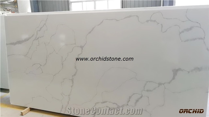 Calacatta Engineered Quartz Stone,Calacatta Oro Quartz,Bianca Calacatta Oro Quartz Slabs & Flooring Tiles,Calacatta White Quartz,Artificial Stone Of Calacatta Oro for Vanity Top,Solid Surface