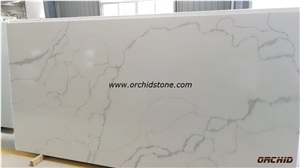 Calacatta Engineered Quartz Stone,Calacatta Oro Quartz,Bianca Calacatta Oro Quartz Slabs & Flooring Tiles,Calacatta White Quartz,Artificial Stone Of Calacatta Oro for Vanity Top,Solid Surface