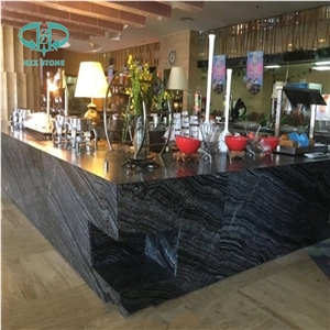 Ancient Wood/Silver Wave/Black Wooden/Zebra Black/Antique Serpenggiante/Antique Wood/Black Wood/Black Serpenggiante/Fossil Black/ Cheap Chinese Black Wood Vein Marble Polished Big Slabs