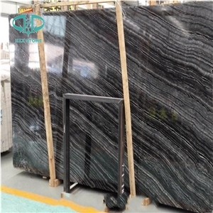 Ancient Wood/Silver Wave/Black Wooden/Zebra Black/Antique Serpenggiante/Antique Wood/Black Wood/Black Serpenggiante/Fossil Black/ Cheap Chinese Black Wood Vein Marble Polished Big Slabs