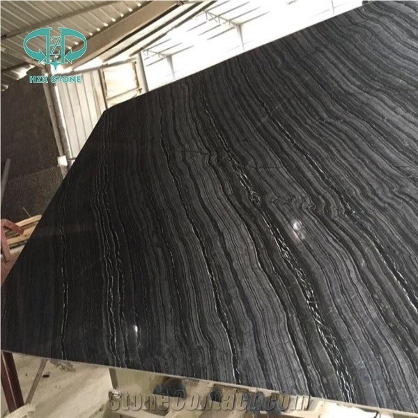 Ancient Wood/Silver Wave/Black Wooden/Zebra Black/Antique Serpenggiante/Antique Wood/Black Wood/Black Serpenggiante/Fossil Black/ Cheap Chinese Black Wood Vein Marble Polished Big Slabs