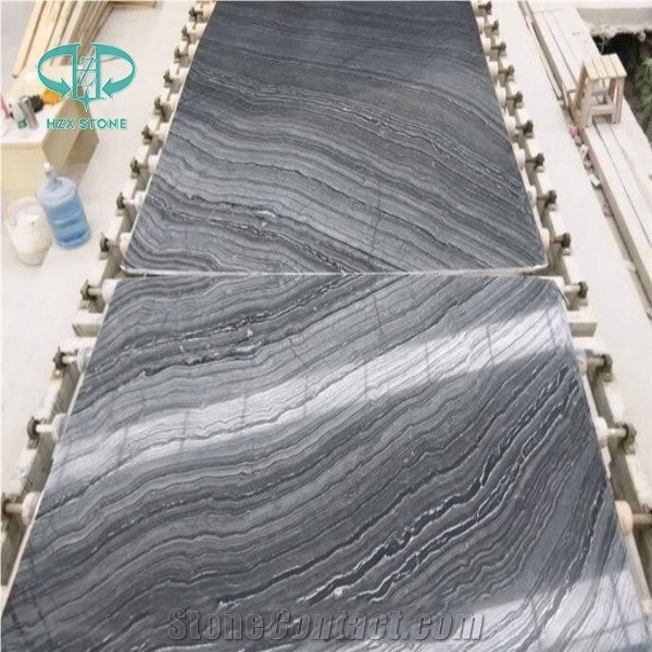 Ancient Wood/Silver Wave/Black Wooden/Zebra Black/Antique Serpenggiante/Antique Wood/Black Wood/Black Serpenggiante/Fossil Black/ Cheap Chinese Black Wood Vein Marble Polished Big Slabs
