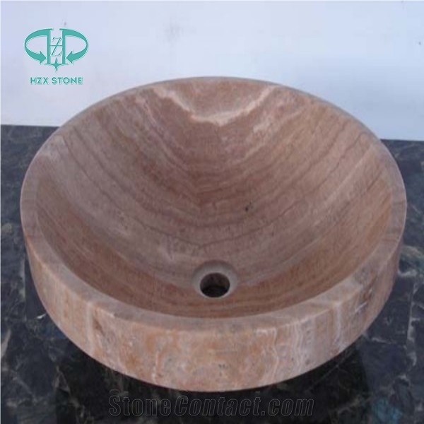 Athens Gray Marble, Kitchen Sinks, Wooden Grain White Marble Basin, Cheap and Hot Marble Basin & Sinks for Kitchen Decoration