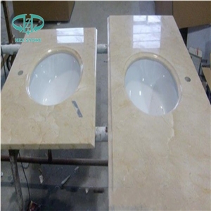 Beige Marble Vanity Top with Undermount