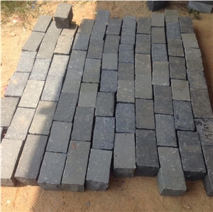 Black Basalt / Andesite Cobble Stone, Natural Split Cube Stones, Paving Stone for Driveway,Patio,Garden,Road,Terrace,Walkway Pavers