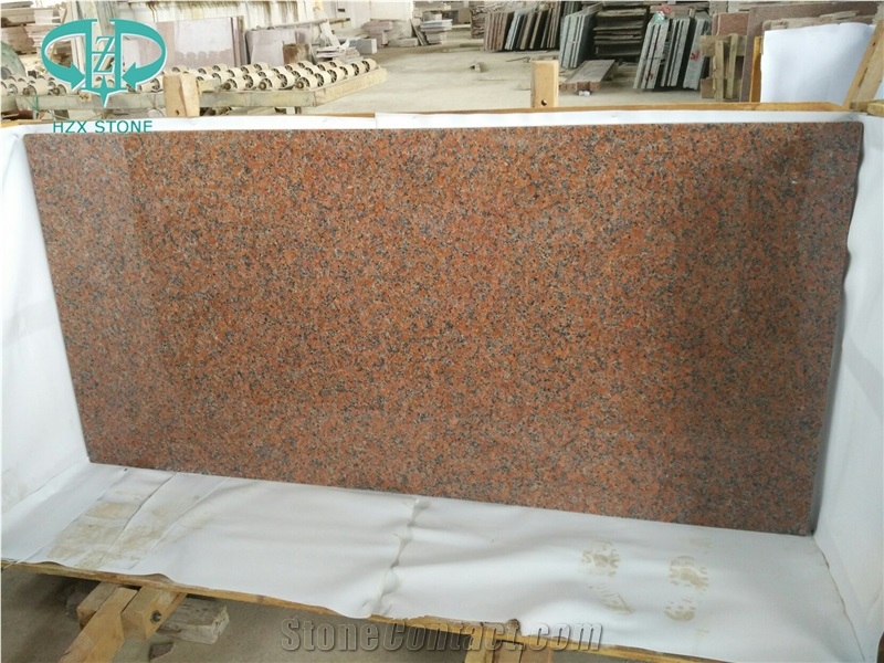 Cheap G562 Chinese Maple Red Granite Slabs,Maple Red for Bathroom Vanity Tops,Maple Red Granite Kitchen Countertops with Splash