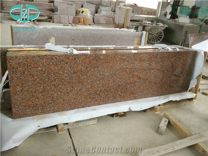 Cheap G562 Chinese Maple Red Granite Slabs,Maple Red for Bathroom Vanity Tops,Maple Red Granite Kitchen Countertops with Splash