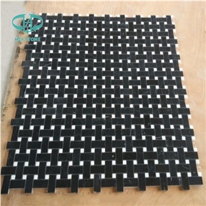 China Black Marquina, Nero Marquina Marble Mosaic, Wall & Flooring Mosaic, Interior Decoration