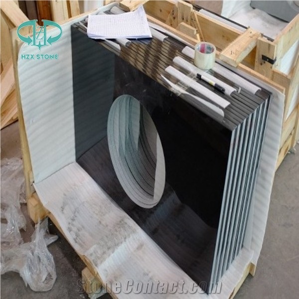 China Polished Kitchen/Furniture Absolute Black Granite Countertop