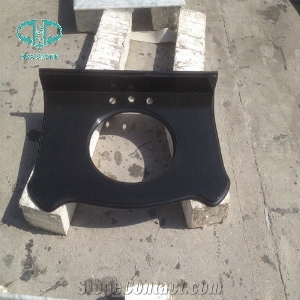 China Polished Kitchen/Furniture Absolute Black Granite Countertop
