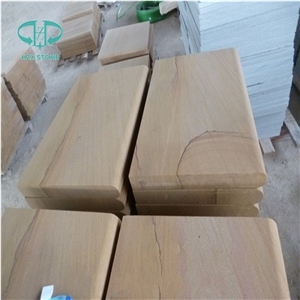 China Yellow Sandstone Pool Coping Tiles or Flooring/Wall Cladding/Step with Gold Like