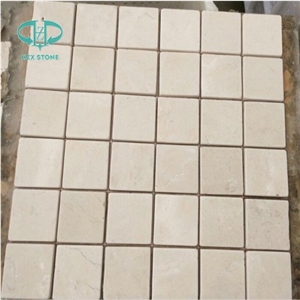 Cream Marfil Mosaic Tiles, Beige Marble Mosaic,French Pattern Mosaic for Interior Decoration,Bathroom& Kitchen & Swimming Pool
