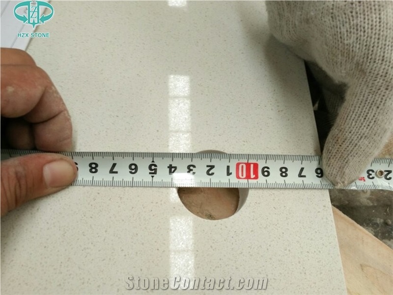 Crystal White Quartz Stone Countertop/White Quartz Kitchen Counter Top/Quartz Countertops