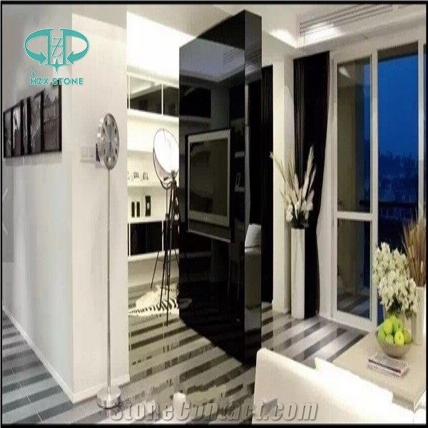 Crystallized Glass Stone/Nano Crystallized Glass/Microcrystal Glass Slabs & Tiles/Lamina Tile/Black Manmade Stone