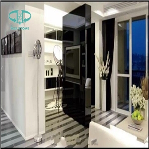 Crystallized Glass Stone/Nano Crystallized Glass/Microcrystal Glass Slabs & Tiles/Lamina Tile/Black Manmade Stone