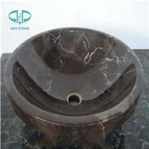Dark Emperador Marble Sinks & Basin, Marmor Sinks, Brown Marble Sinks