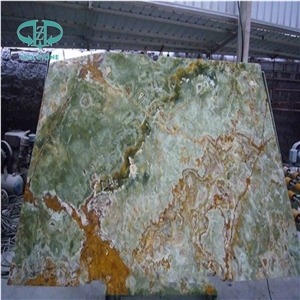 Dark Green Onyx Slab, Pakistan Green Onyx