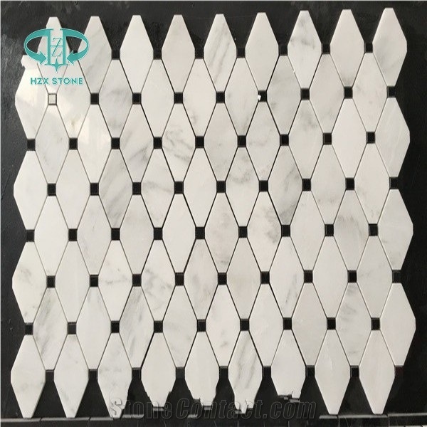 Dynasty White Marble Mosaic Tiles,Eastern White Marble Mosaic Tiles,Polished Mosaic Pattern and Tiles,China White Marble Mosaic for Home Decoration