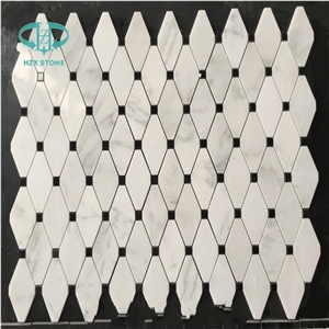 Dynasty White Marble Mosaic Tiles,Eastern White Marble Mosaic Tiles,Polished Mosaic Pattern and Tiles,China White Marble Mosaic for Home Decoration