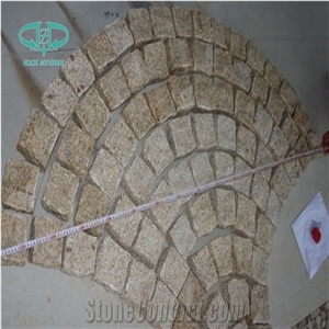 G682 Yellow Granite Paving Stone with Fan Shape