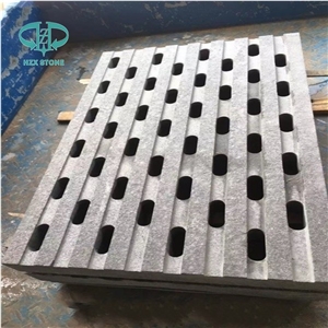 G684 Black Pearl Fuding Black Crystal Black Basalt Blind Stone Coping Tiles Flamed and Brushed Pavers
