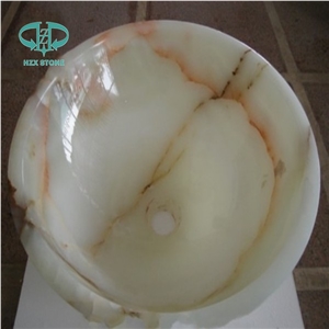 Golden Brown Onyx Kitchen Countertops, Green Onyx Counter Tops ,Countertop Basin, Chinese Basin, China Yellow Onyx Sinks & Basins