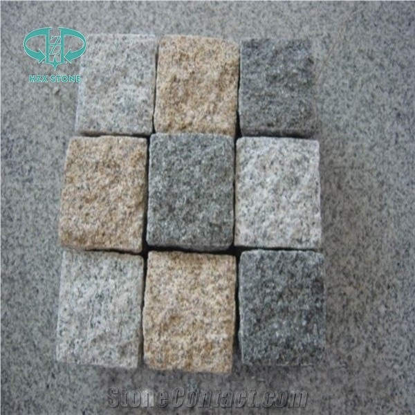 Gray,Dark Granite Cubic Paving Stone