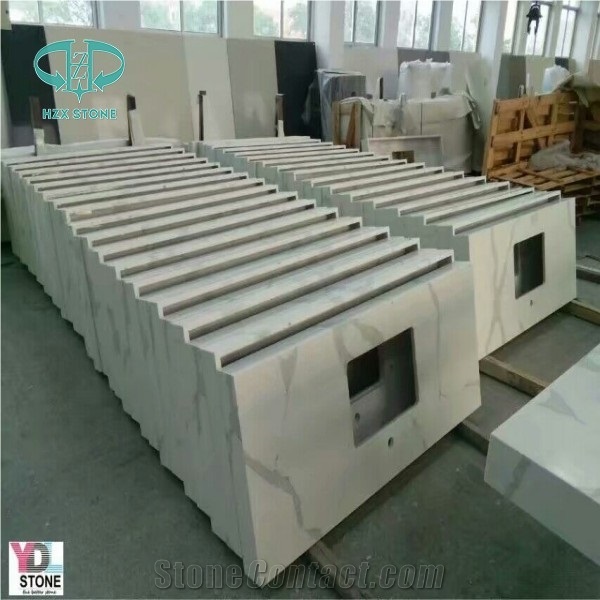 Hot Sale Quartz Stone,Calacatta White Quartz,Quartz Stone Tops,Artificial Stone,Calacatta Quartz Stone,Calacatta Bianco Quartz Kitchen Countertops,Table/Bench Tops,Engineered Stone