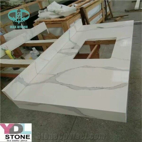Hot Sale Quartz Stone,Calacatta White Quartz,Quartz Stone Tops,Artificial Stone,Calacatta Quartz Stone,Calacatta Bianco Quartz Kitchen Countertops,Table/Bench Tops,Engineered Stone