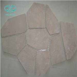 Irregular Shape Yellow Wooden Slate/Flagstone Without Mesh