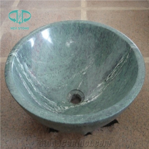 Multicolor Green Marble Sinks, Marmor Sinks, Round Sinks