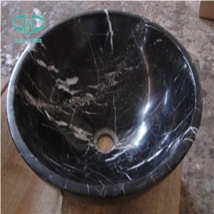 Nero Marquina Bathroom Sinks, Black Marquina Wash Bowls, Marble Basin,Marble Wash Basin