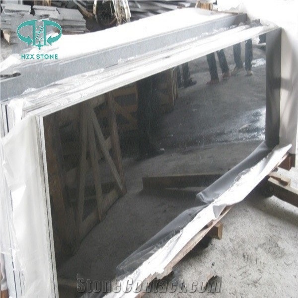 Polished G684 Black Basalt Slabs & Tiles, China Black Basalt