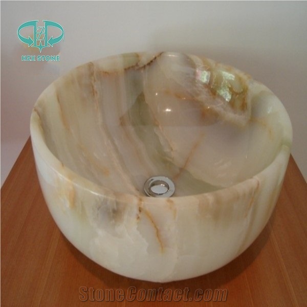 Sinks&Basins/ Wash Basins&Sinks/Natural Stone Wash Bowls,Green Onyx Stone Sink, Stone Basin