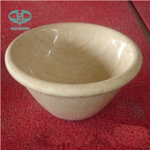 Sunset Gold Granite Sinks, China G682 Yellow Granite Basins & Sinks/Sunset Gold/Rusty Yellow Granite Oval Wash Basins, Sinks, Round Shape for Bathroom