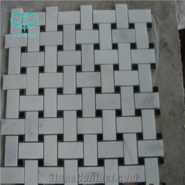 White - Black Marble Mixed Mosaic