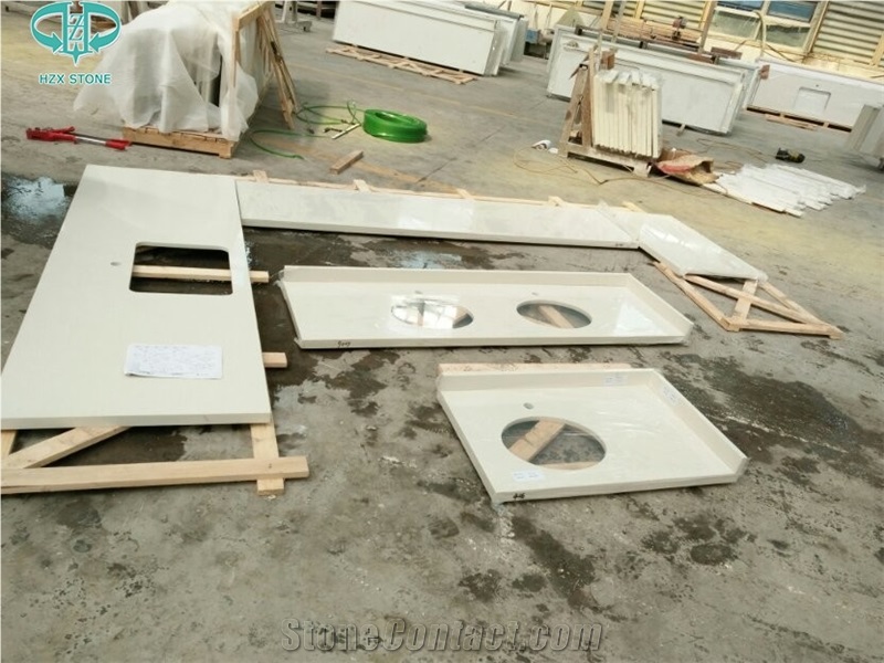 White Quartz Countertop,Crystal White Quartz Engineered Stone,White Quartz Kitchen Counter Top,Kitchen Countertops,Kitchen Solid Surface