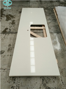 White Quartz Countertop,Crystal White Quartz Engineered Stone,White Quartz Kitchen Counter Top,Kitchen Countertops,Kitchen Solid Surface