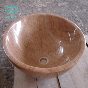 Wood Grain Onyx Sinks, Onyx Basin, Farm Sink, Natural Stone Kitchen Custom Countertops with Sinks & Basins