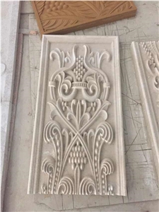 3d Yellow Sandstone Art Works for Wall Cnc Carving Art Design
