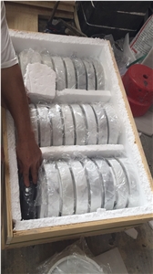 Carrara White Marble Plates,Polished Surface Finished Tea Sets,Marble Kitchen Accessories